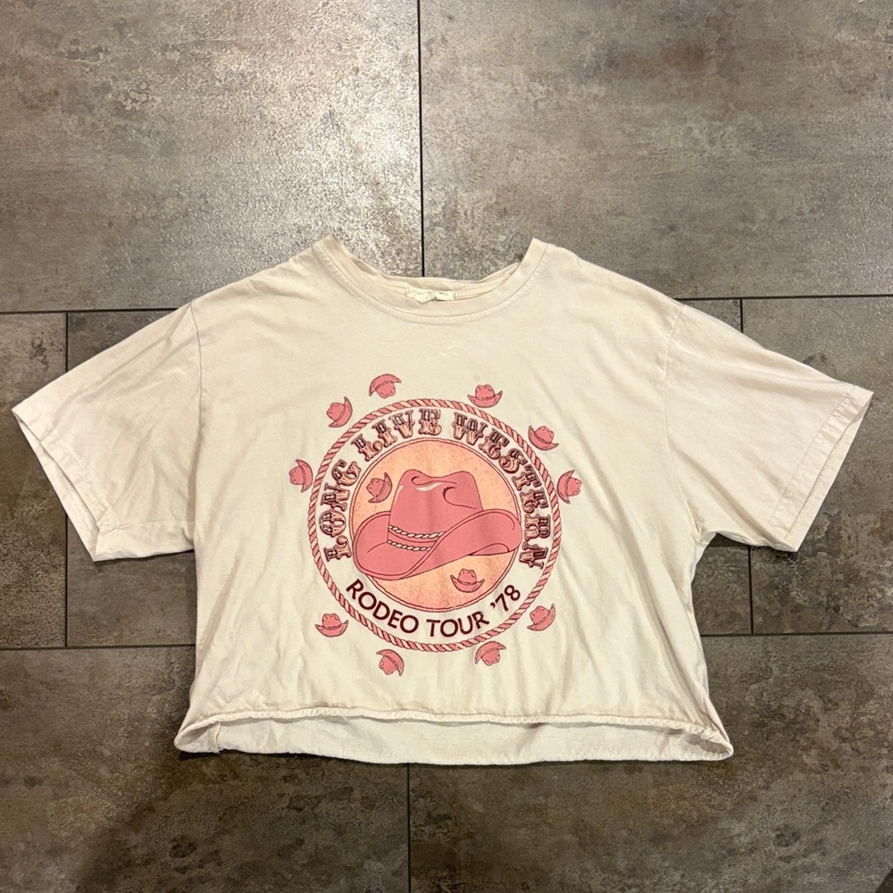Vintage Graphic Tee with Pink Design